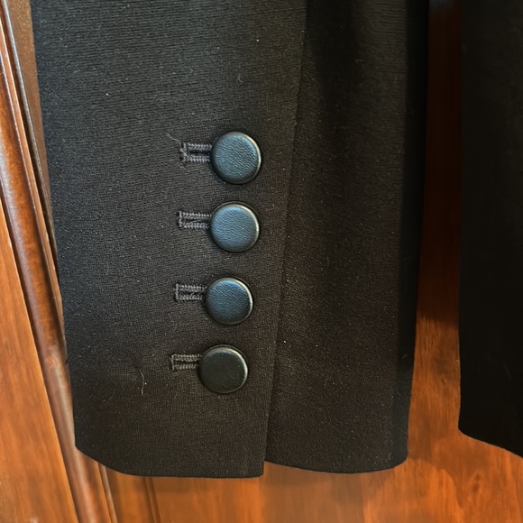 White House Black Market women’s black blazer with faux leather details - Picture 8 of 8